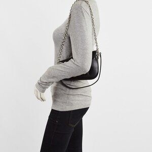 Gucci Black Leather Horsebit 1955 Mini Asymmetric Shoulder Bag